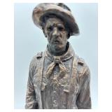 Michael Garman Cowboy Sculpture Signed and Dated 1989