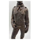 Michael Garman Cowboy Sculpture Signed and Dated 1989