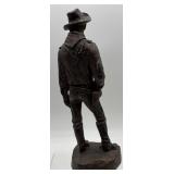 Michael Garman Cowboy Sculpture Signed and Dated 1989