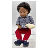 Vintage Sasha Baby Collectible Doll with Red Tights and Gingham Top