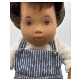 Adorable Sasha Baby Doll in Blue Striped Overalls