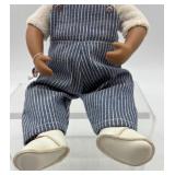 Adorable Sasha Baby Doll in Blue Striped Overalls