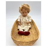 Vintage Sasha Baby Doll with Floral Dress and Bonnet