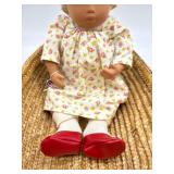 Vintage Sasha Baby Doll with Floral Dress and Bonnet
