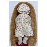 Vintage Sasha Baby Doll with Floral Dress and Bonnet