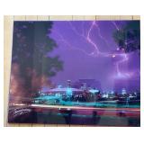 Thunderdome Lightning Cityscape Poster