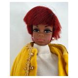 Vintage Barbie Doll with Red Hair and Yellow Outfit