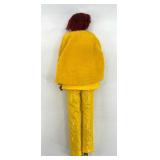 Vintage Barbie Doll with Red Hair and Yellow Outfit