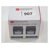 Dartwood 20 LED Solar Spotlight with Motion Sensor - 150 Lumens Weatherproof Spotlight (2-Pack)