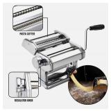 Dartwood Stainless Steel Pasta Maker - Pasta Cutter Machine with Hand Crank