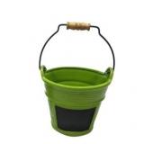 INFINITY JY17114-G CHALKBOARD BUCKET PLANTER, CERAMIC, GREEN, 8.27" X 7.68"
