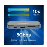 Verbatim 8-in-1 USB-C Hub with 4K HDMI, Power Delivery, USB Ports, SD Reader & Audio Port