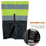 NEW Ergodyne GloWear 8915BK Hi-Vis Rain Pants - Class E, Black Bottom - LIME 2XL