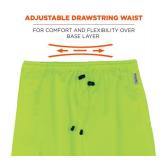 NEW Ergodyne GloWear 8915BK Hi-Vis Rain Pants - Class E, Black Bottom - LIME 2XL