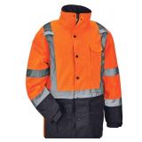 NEW Ergodyne GloWear 8384 Hi-Vis Winter Jacket Quilted Parka - Type R, Class 3 ORANGE Large