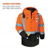 NEW Ergodyne GloWear 8384 Hi-Vis Winter Jacket Quilted Parka - Type R, Class 3 ORANGE Large