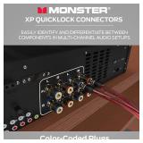 Monster XP QuickLock Self-Crimping Banana Plugs for Speaker Wire with 24K Gold Contacts - 2 Pair (4 Total), Ideal for Home Theatre & Home Audio Speakers