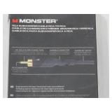 Monster Essentials Premium Subwoofer Cable Connector for Home Theaters and Cars, RCA Subwoofer Audio Cable, 13.1ft