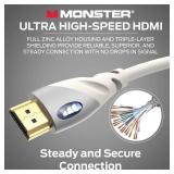 Monster HDMI Cable 4k Ultra HD with Ethernet - Corrosion-Resistant 24k Rose Gold Contacts and V-Grip Connection - HDMI Cable for PS3 and Computer Monitor - 4 FT
