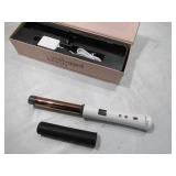 Unplugged Beauty Cordless 1" Curling Wand - Hair Styling Rechargeable Battery - White