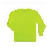 NEW Ergodyne GloWear 8091 Hi-Vis Long Sleeve T-Shirt - Non-Certified - LIME - 5XL