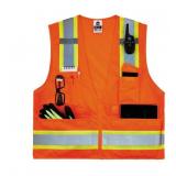 NEW Ergodyne GloWear 8248Z Two-Tone Surveyors Vest - Type R, Class 2, Zipper - ORANGE - 2XL/3XL