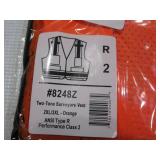 NEW Ergodyne GloWear 8248Z Two-Tone Surveyors Vest - Type R, Class 2, Zipper - ORANGE - 2XL/3XL