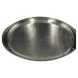SILVER OVAL 22" X 13"  WITH HANDLES
