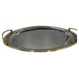 SILVER OVAL 22" X 13"  WITH HANDLES