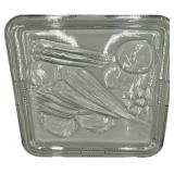 VINTAGE LARGE FEDERAL GLASS FRIDGE DISH WITH LID