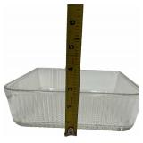 VINTAGE LARGE FEDERAL GLASS FRIDGE DISH WITH LID