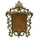 VINTAGE VICTORIAN GILT METAL FRAME 4x6