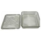 VINTAGE LARGE FEDERAL GLASS FRIDGE DISH WITH LID