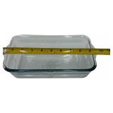 VINTAGE "FIRE KING PHILBE", ANCHOR HOCKING BLUE SAPHPHIRE GLASS LOAF PAN WITH LID