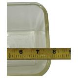 VINTAGE GLASBAKE 805 CLEAR GLASS QUART REFRIGERATOR BOWL