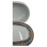 VINTAGE PORCELAIN 3 SECTION KEEPSAKE BOX