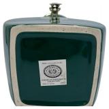 EUROPEAN COFFEEHOUSE COLLECTION, GREEN AND GOLD COFFEE CANISTER