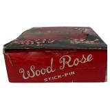 WOODROSE STICK PIN, 2 DOZENS, 24CT