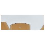 VINTAGE AMBER BEVELED CHANDELIER GLASS PANE REPLACEMENT