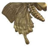 GOLD PAINTED LARGE BUTTERFLY, HOME DECOR, LOT OF 2
