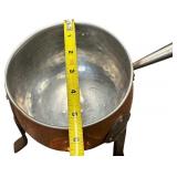 VINTAGE COPPER POT WITH HANDLE AND LADLE