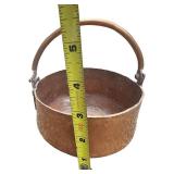 VINTAGE 4.75" COPPER POT WITH HANDLE