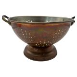 VINTAGE 9" COPPER STRAINER
