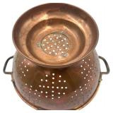 VINTAGE 9" COPPER STRAINER