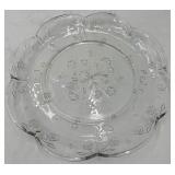 ANCHOR HOCKING SAVANNAH CLEAR GLASS CHEESE/CRACKER SERVING DISH