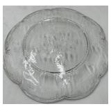 ANCHOR HOCKING SAVANNAH CLEAR GLASS CHEESE/CRACKER SERVING DISH