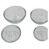 ANCHOR HOCKING BOWLS, VARIOUS SIZES, BUNDLE OF 8 BOWLS