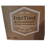 FIRSTIME & CO, WALNUT GARRISON WALL CLOCK, BRAND NEW IN BOX