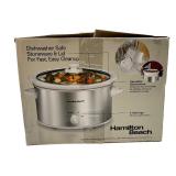 HAMILTON BEACH 4 QUART SLOW COOKER, BRAND NEW OPENED FOR PHOTOS