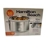 HAMILTON BEACH 4 QUART SLOW COOKER, BRAND NEW OPENED FOR PHOTOS